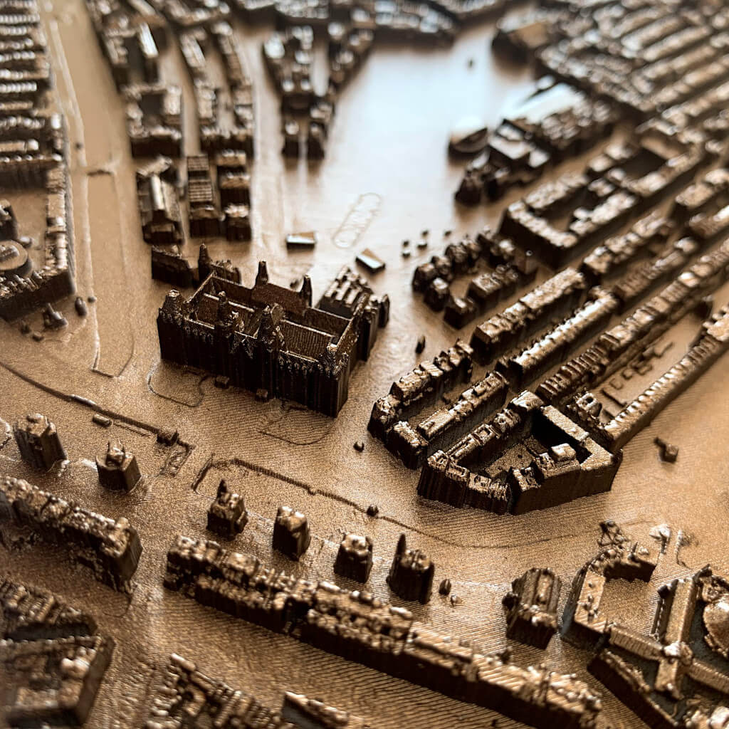 Close-up 3D plattegrond Amsterdam Museumbuurt